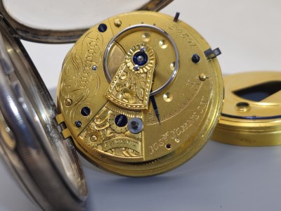 Full plate, gilt fusee lever movement signed for Joseph Johnson, Liverpool