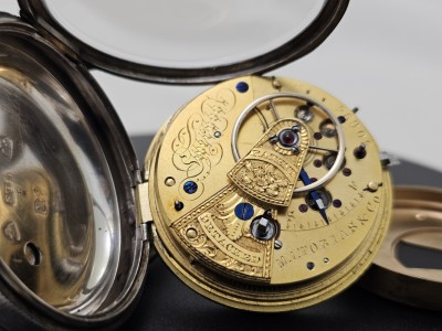 M.I. Tobias of Liverpool, full plate gilt fusee movement.