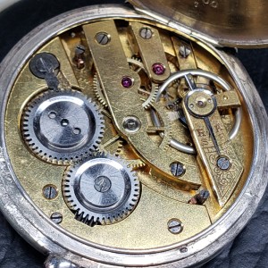 Anonymous Swiss FHF style gilt bar movement cylinder escapement watch. Family heirloom.